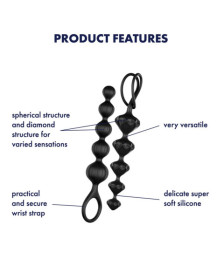 Lot de 2 chapelets noirs Love Beads Satisfyer - CC597111